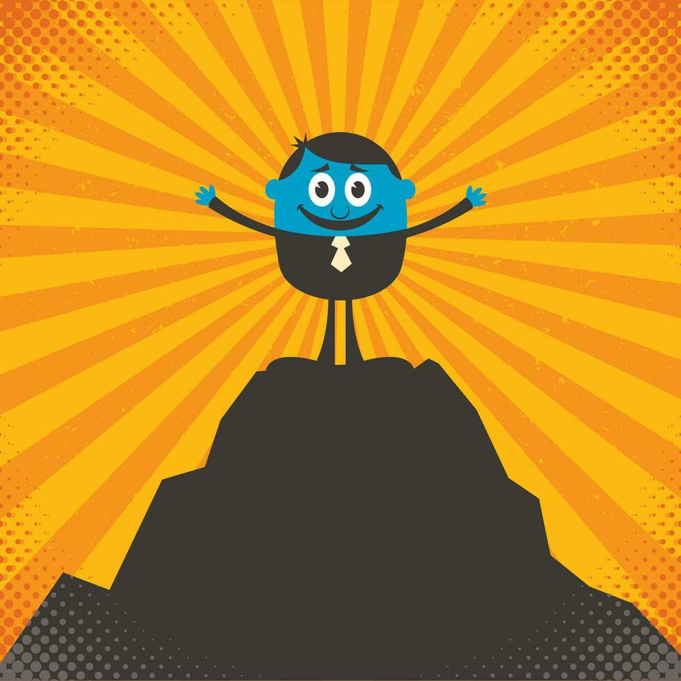 On Top Cartoon Concept vector