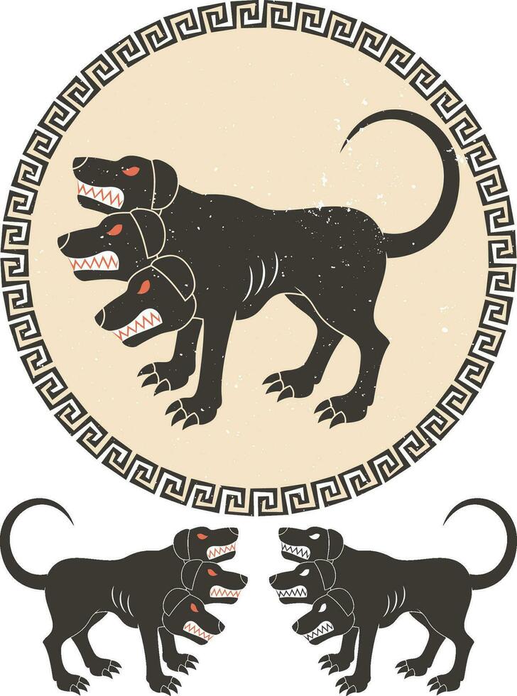 Cerberus Stylized on White vector