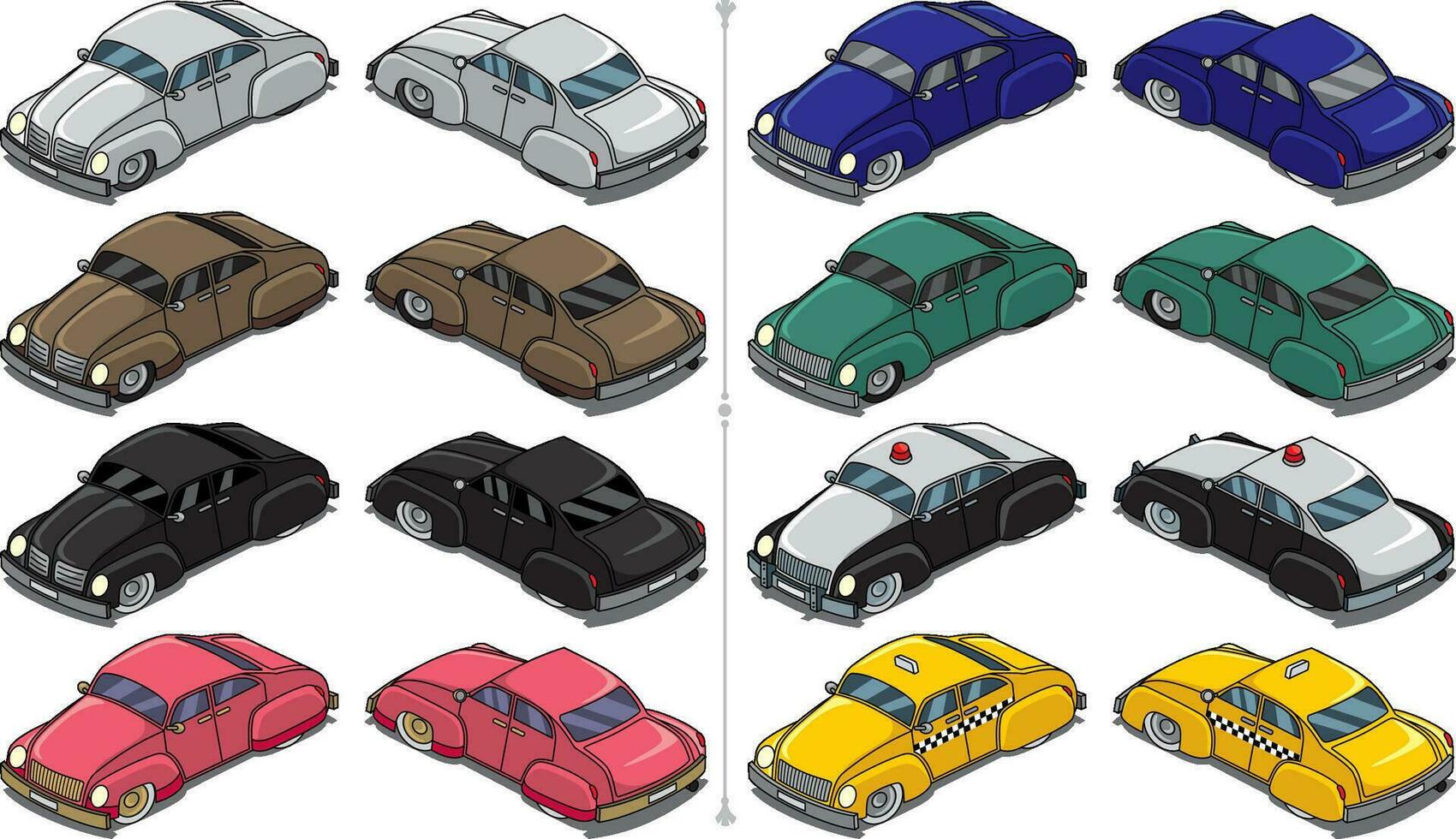 Retro Cars Set vector