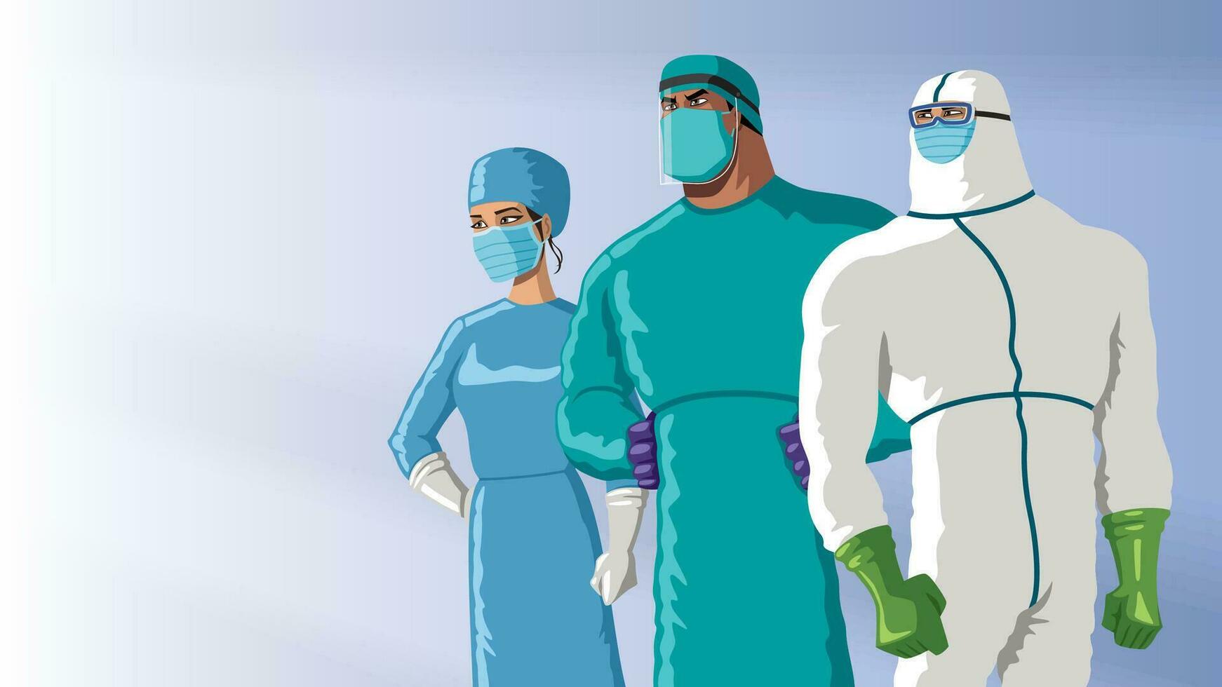 Doctors Heroes Dawn vector