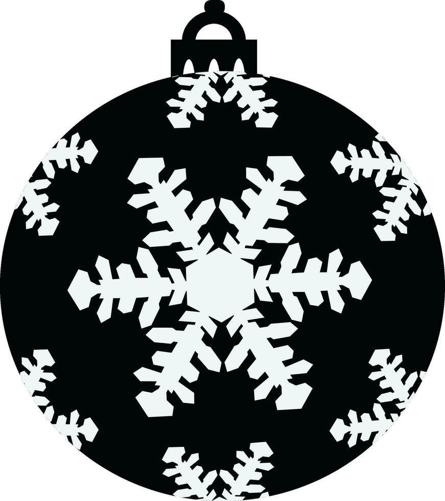 Navidad árbol juguete icono negro silueta de Navidad bola, navidad iconos, vacaciones hora espacio madera Navidad ornamento decoración, negro y blanco vector