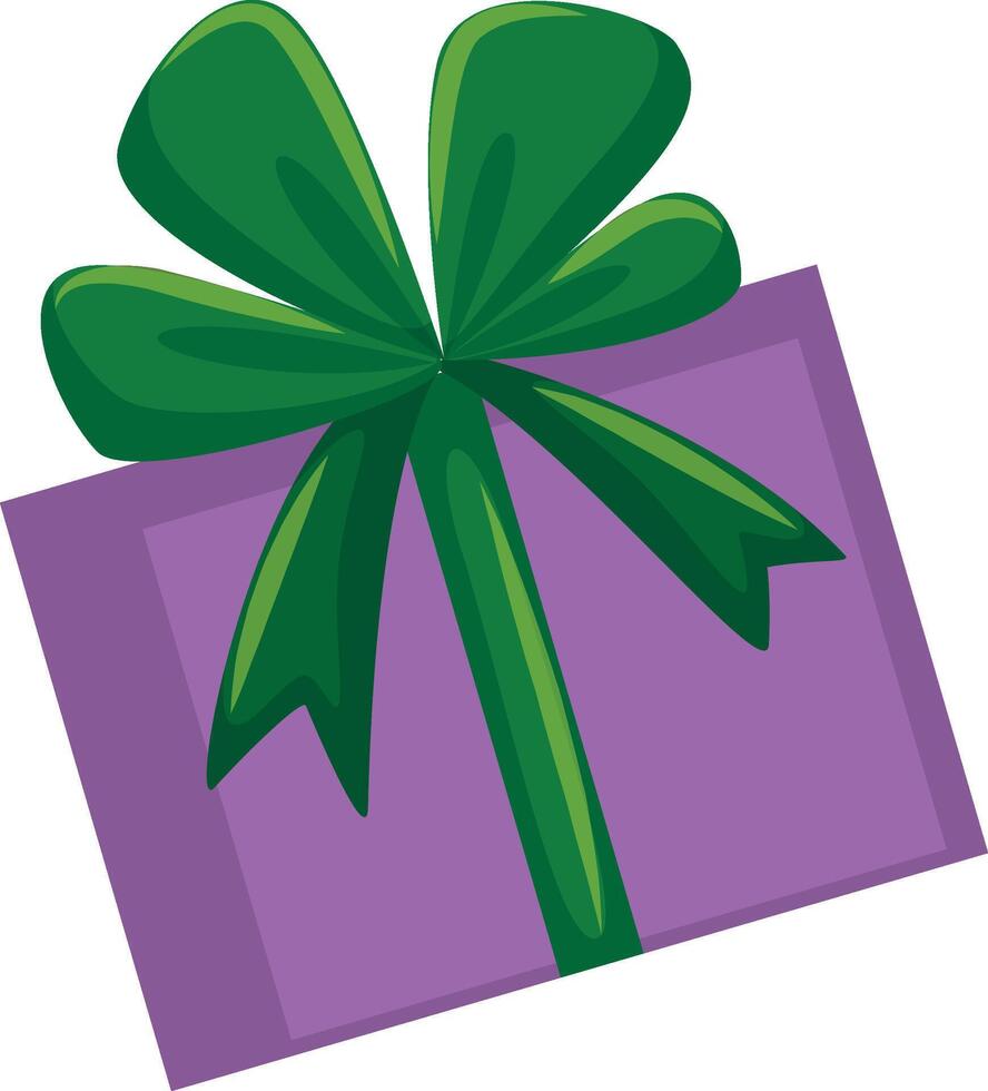 Flat style purple gift box,A surprise present vector