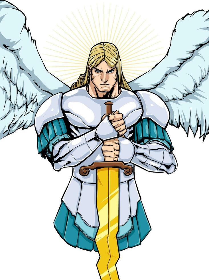 Archangel Michael Portrait 2 vector