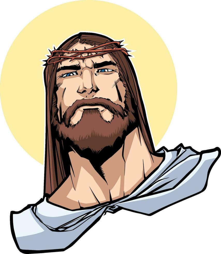 Jesús retrato ilustración vector