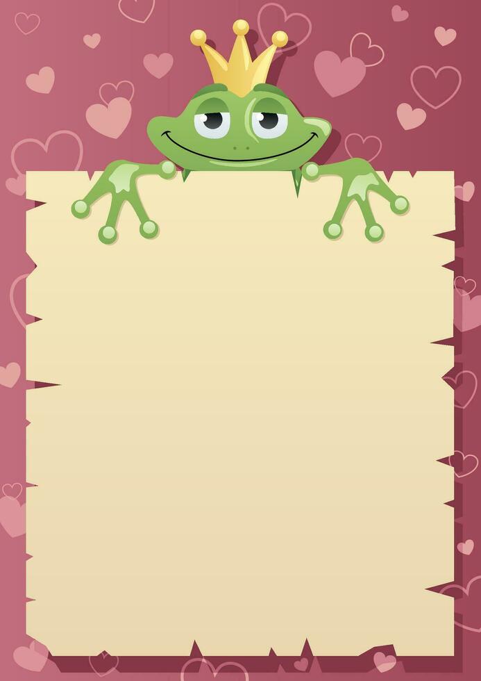Frog Prince Letter vector