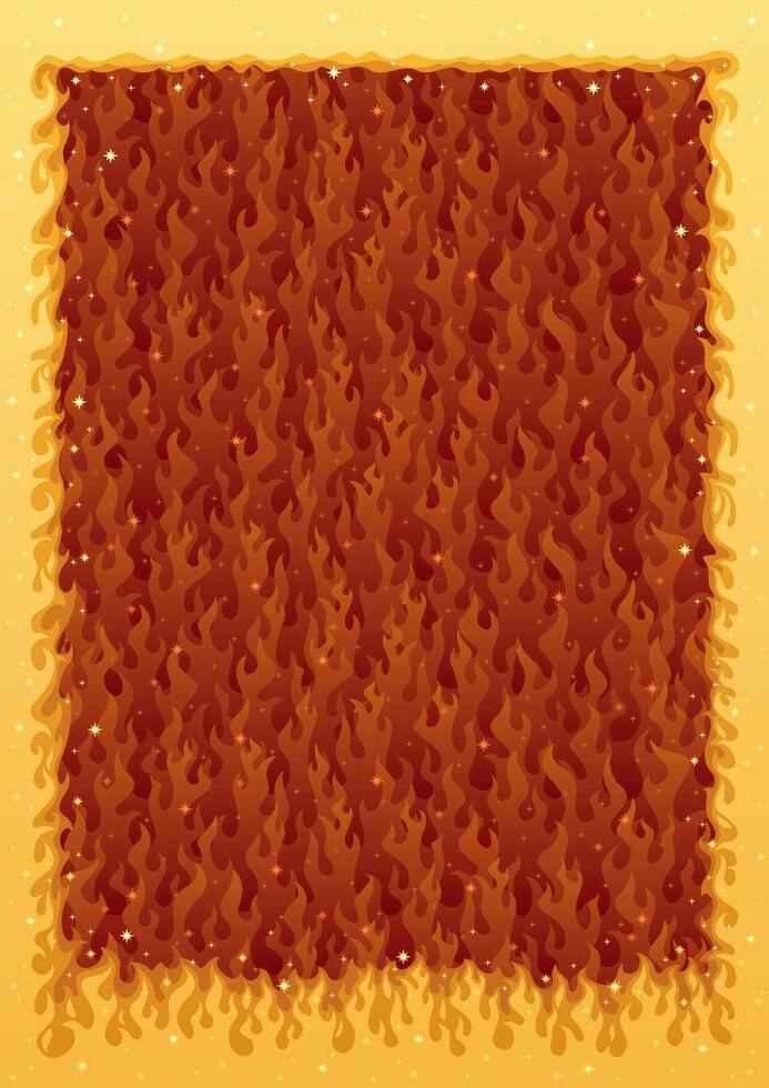 Fire Frame Cartoon vector