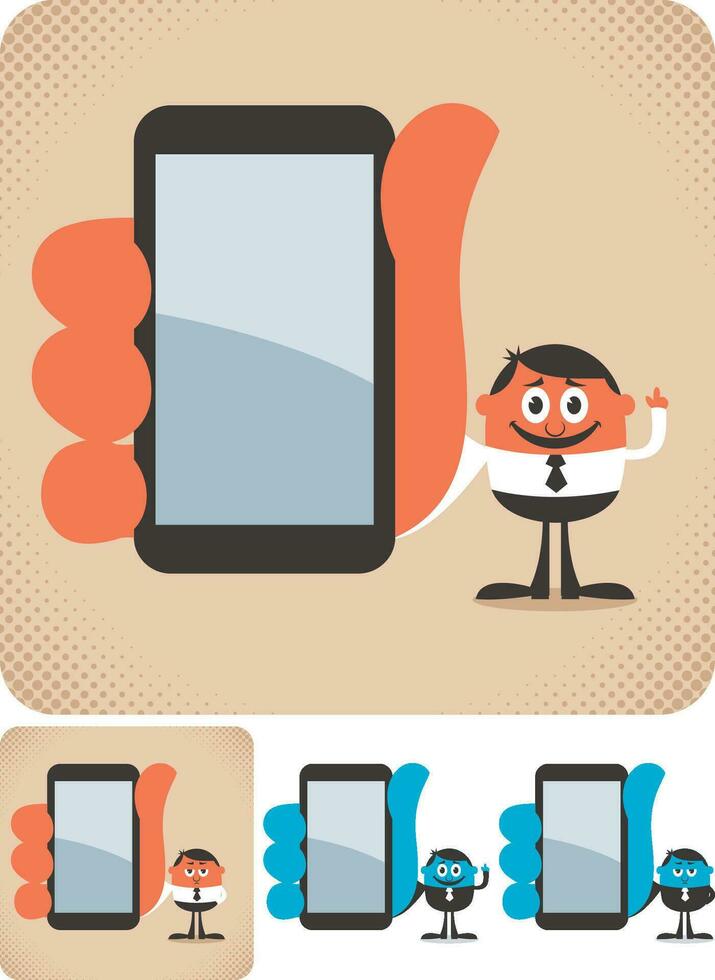 Holding Smartphone Set vector