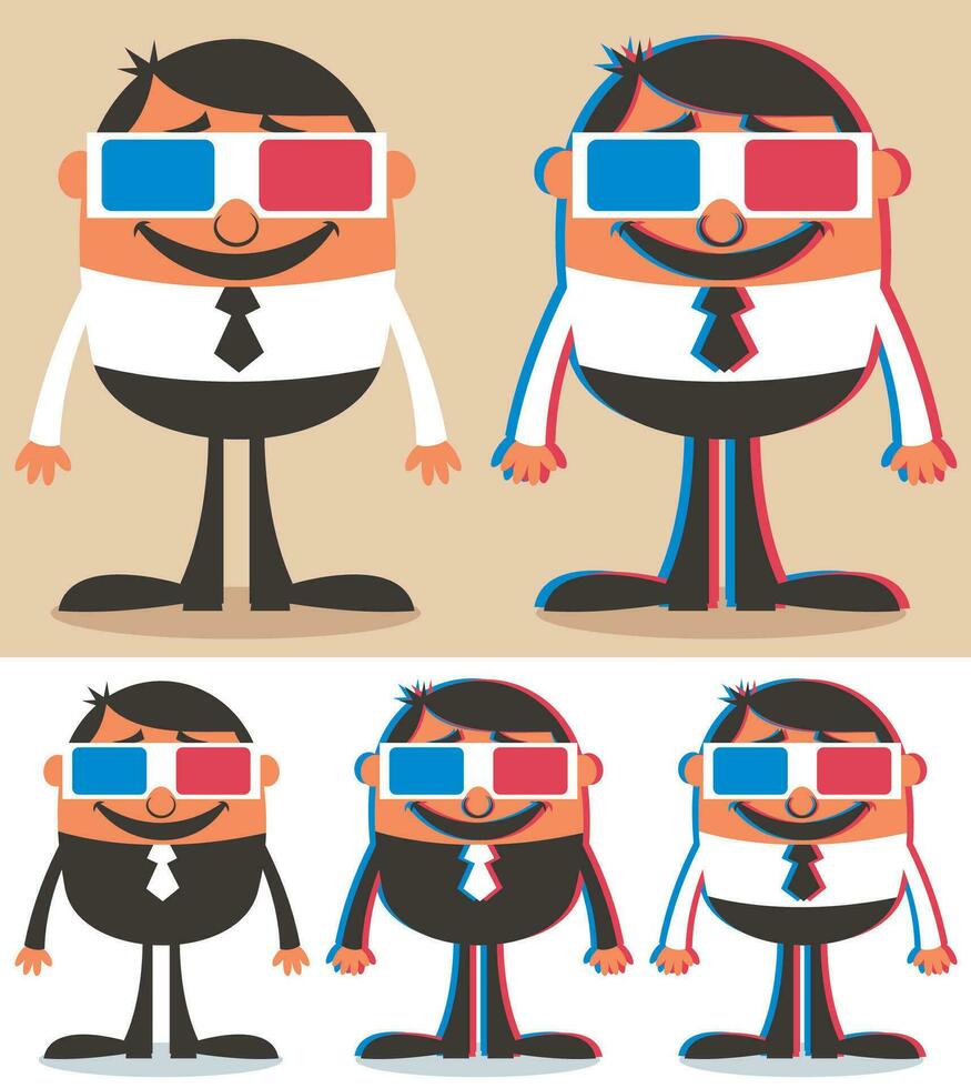 3D Cartoon Set vector