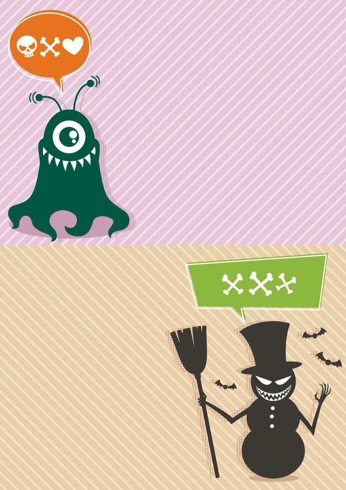 Monster Backgrounds 2 vector