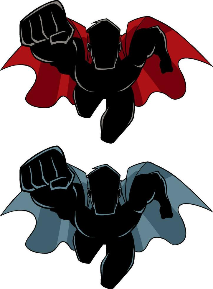 Superhero Coming Silhouette vector