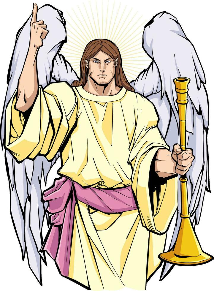 Archangel Gabriel Portrait vector