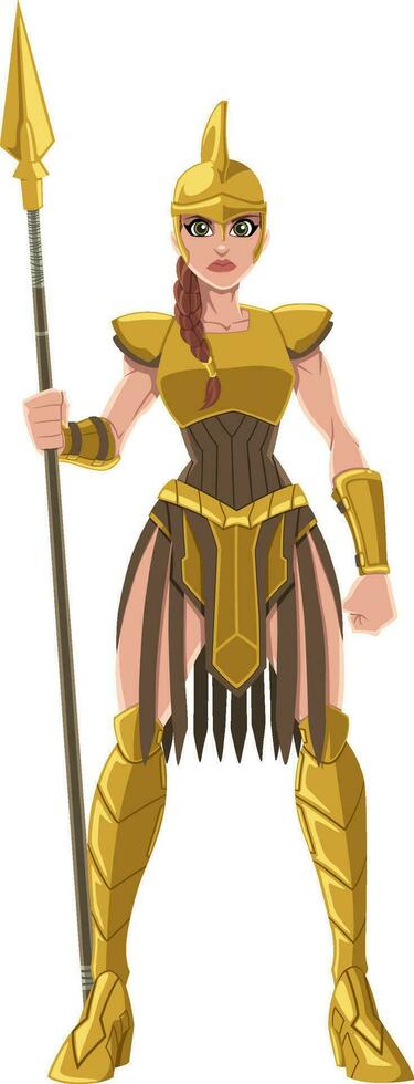 Amazon Warrior on White vector