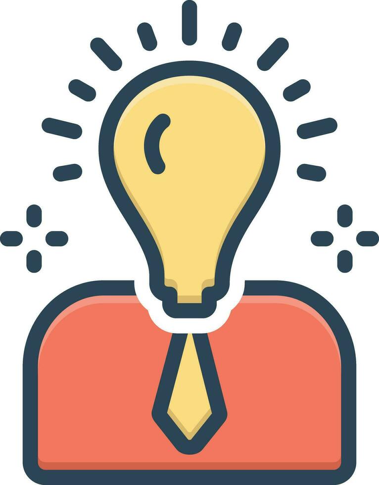 Color icon for genius 35691779 Vector Art at Vecteezy