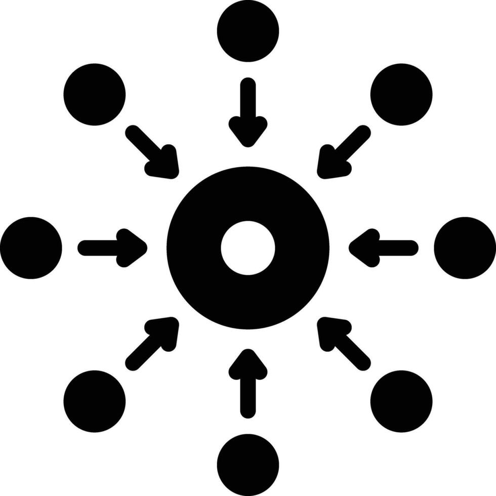 Solid icon for central vector
