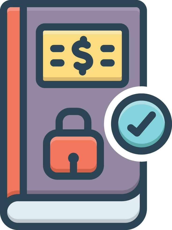 Color icon for certain vector