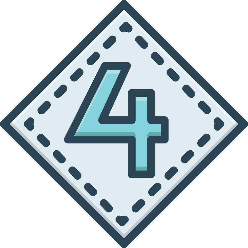 Color icon for four vector