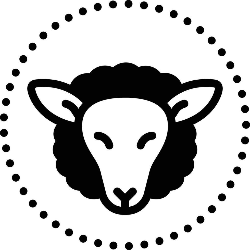 Solid icon for head vector