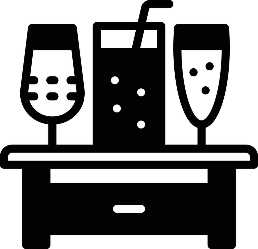 Solid icon for drinks vector