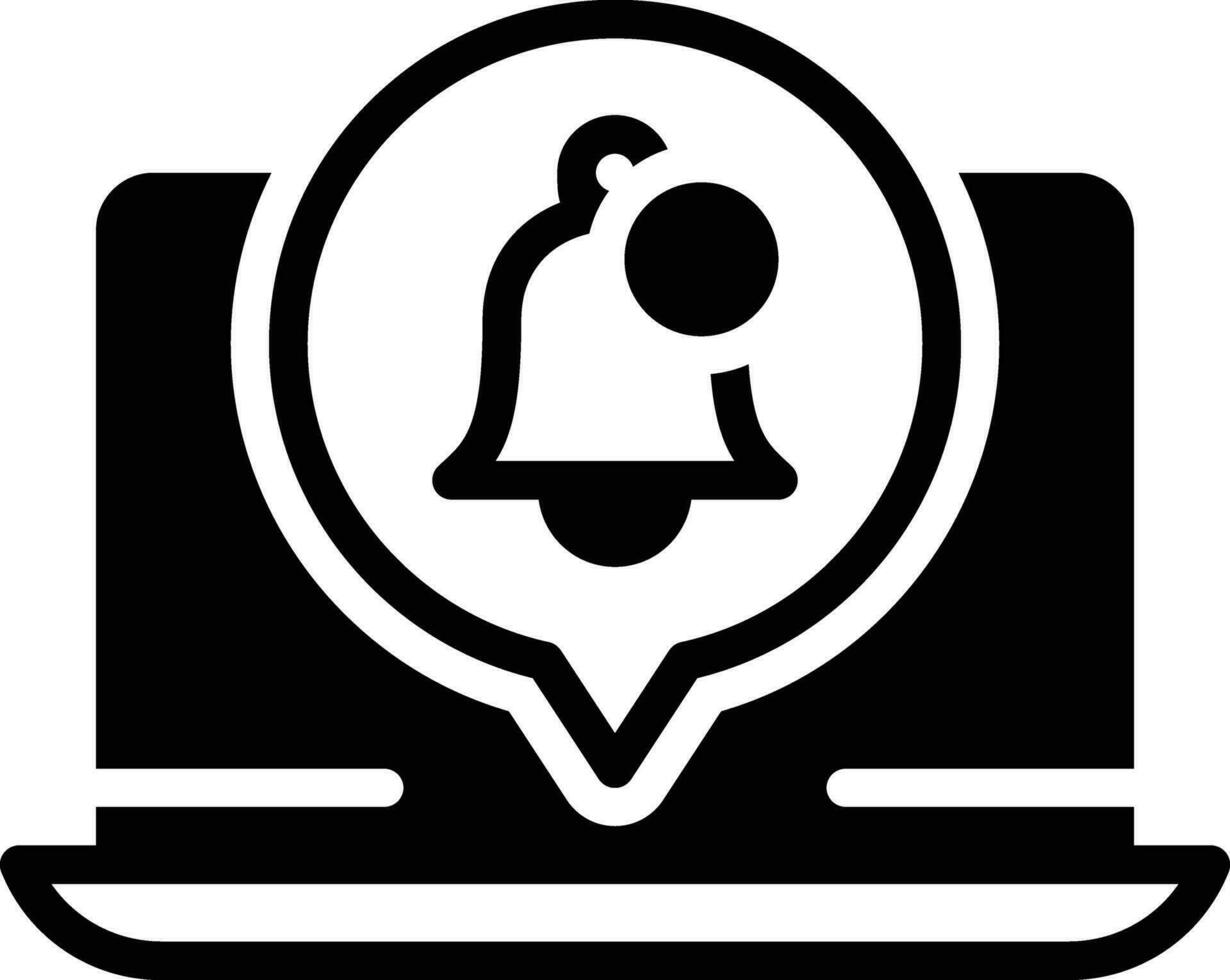 Solid icon for notifications vector