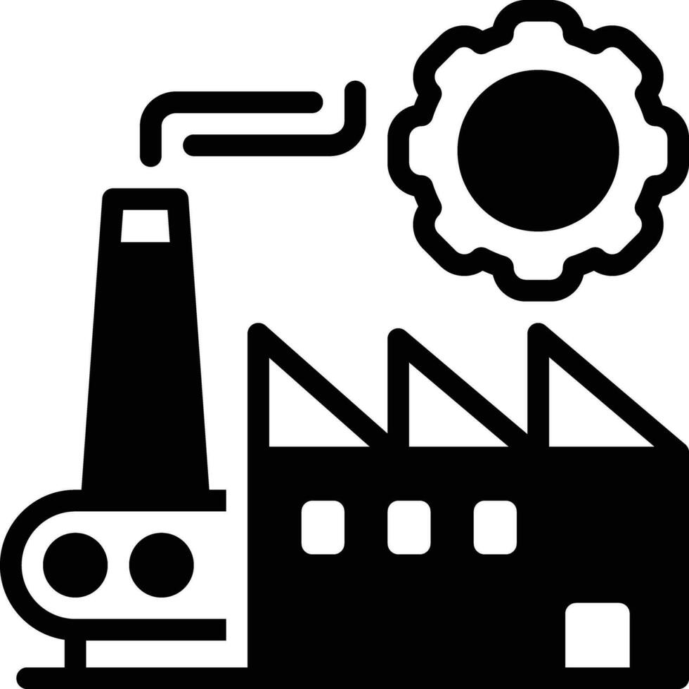 Solid icon for manufactured vector