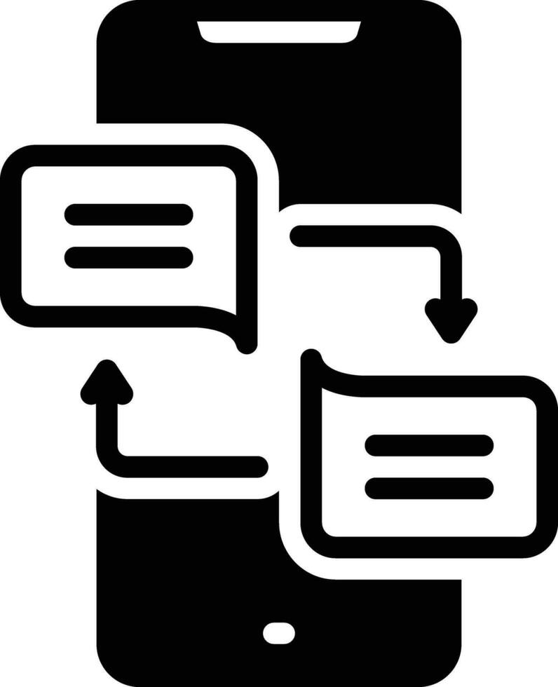 Solid icon for reply vector