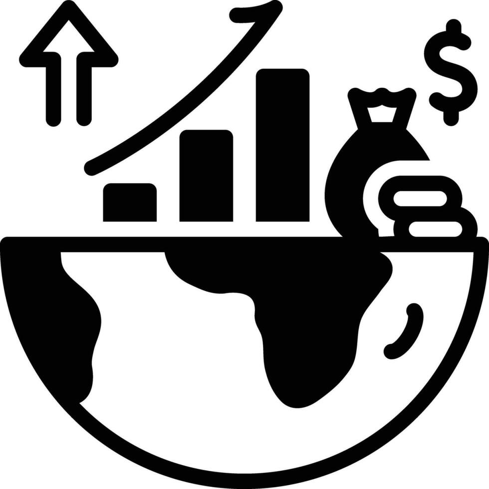 Solid icon for gdp vector