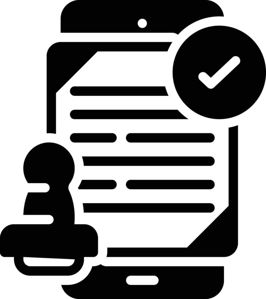 Solid icon for allow vector