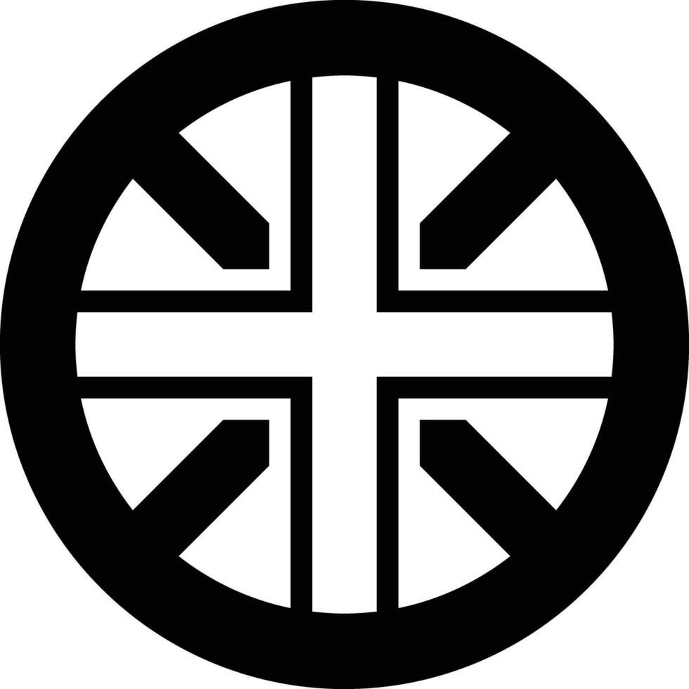 Solid icon for uk vector