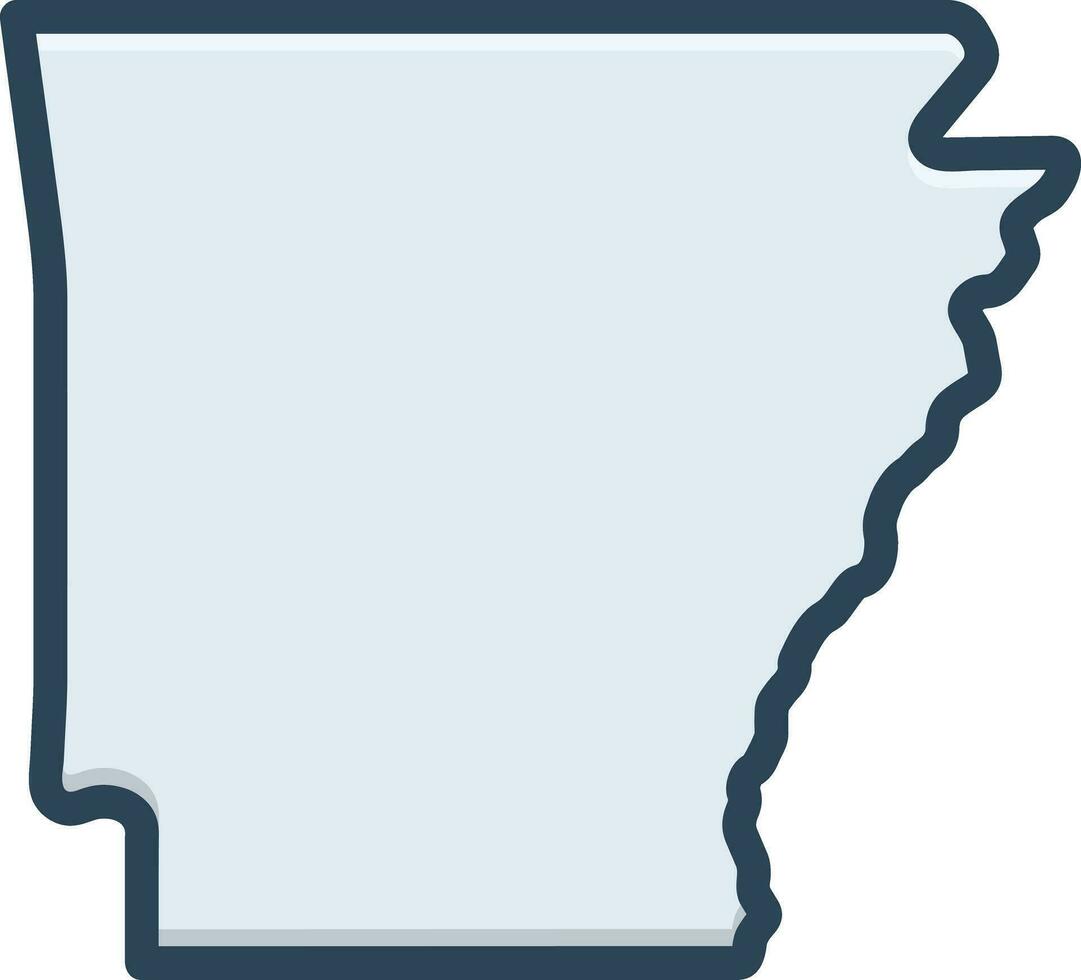 color icono para Arkansas vector