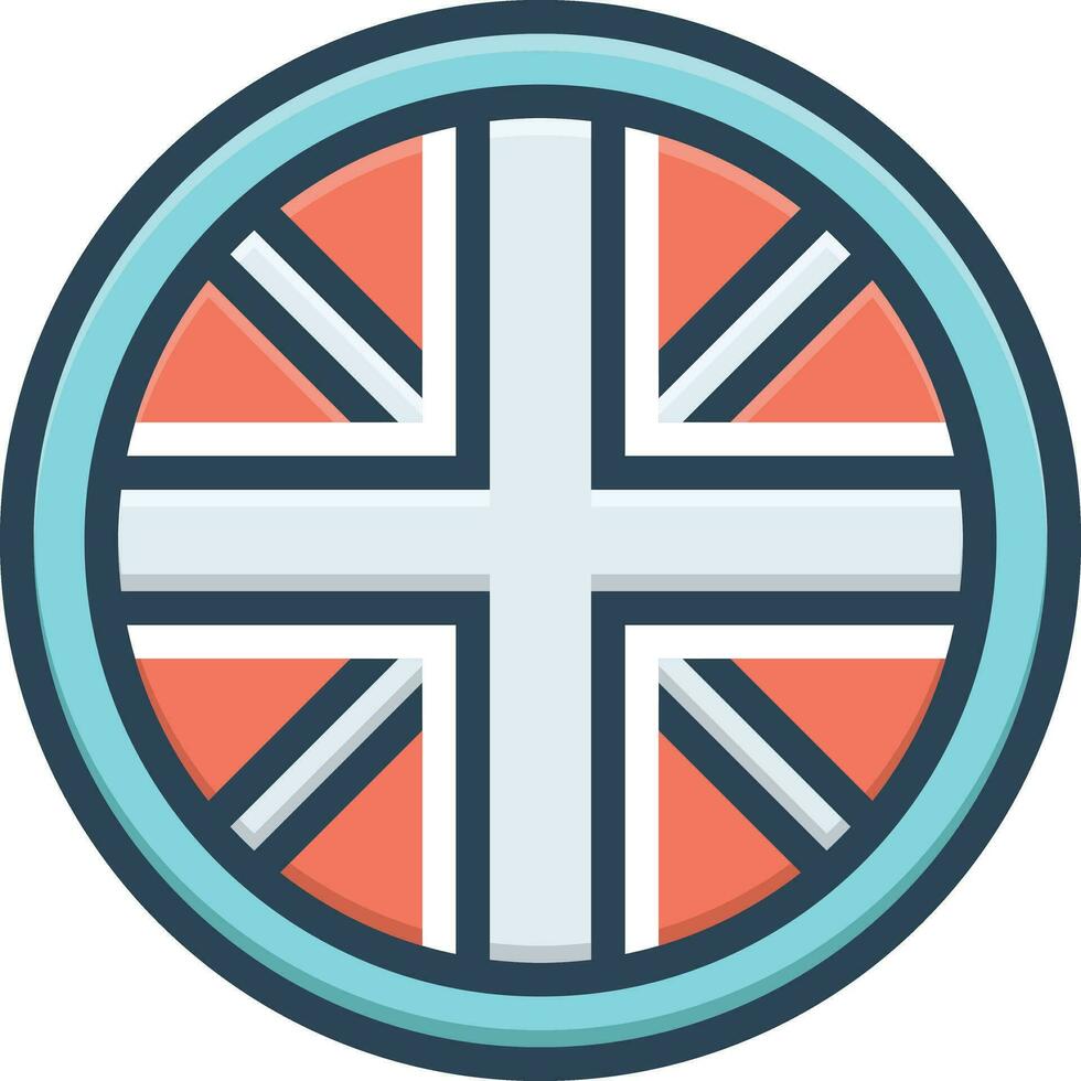 Color icon for uk vector