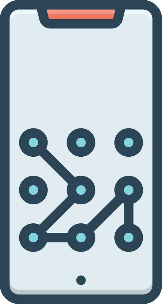 Color icon for password vector