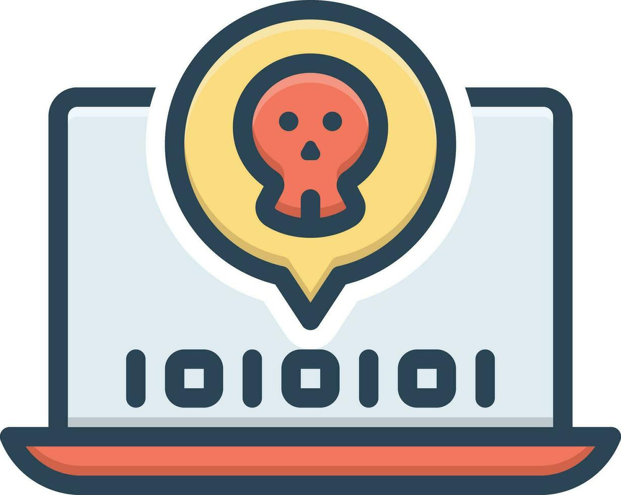 Color icon for fatal vector