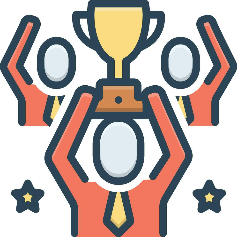 Color icon for champions vector