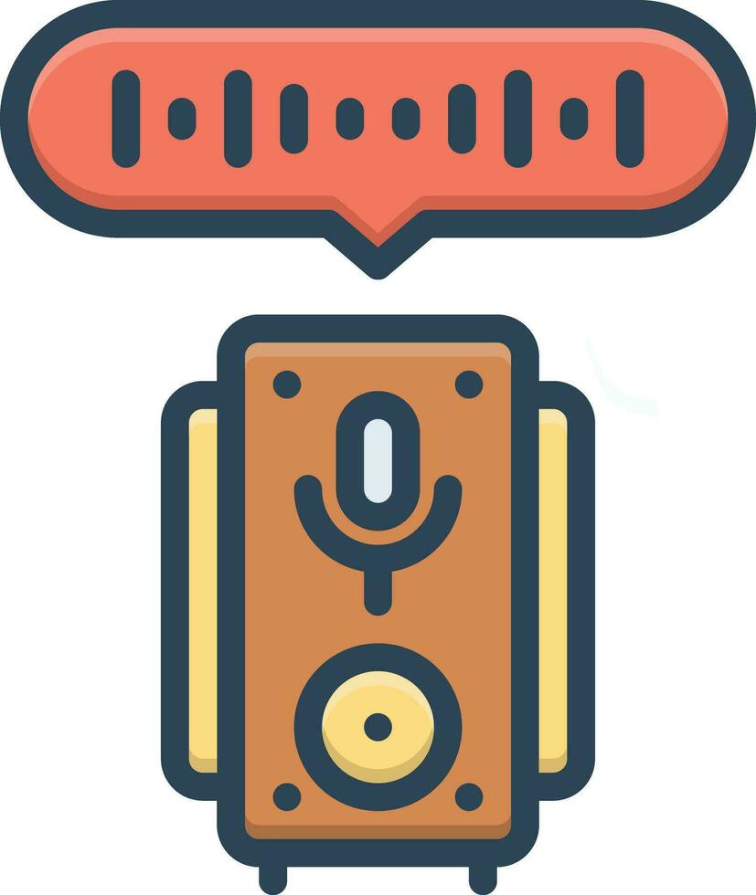 Color icon for voices vector