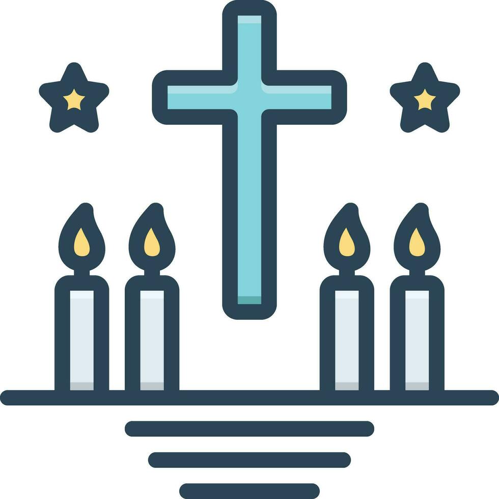 Color icon for arise hope vector