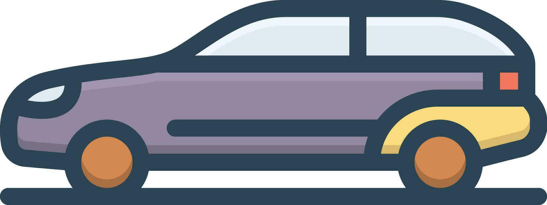 Color icon for car vector