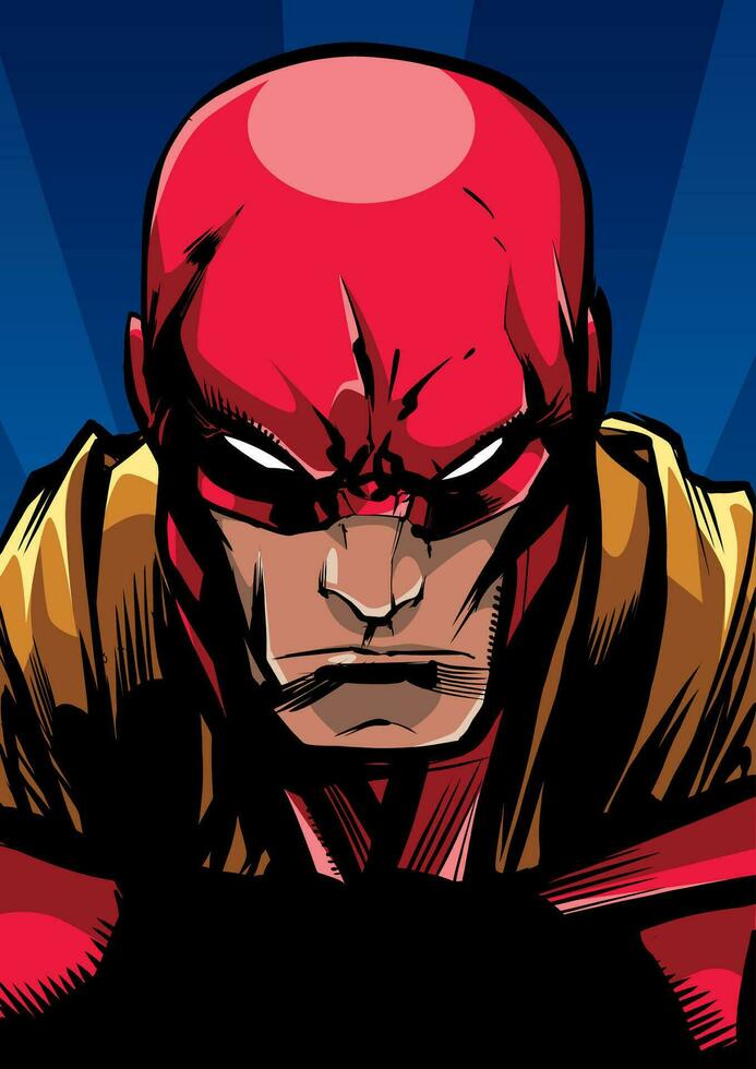 Superhero Portrait at Night vector