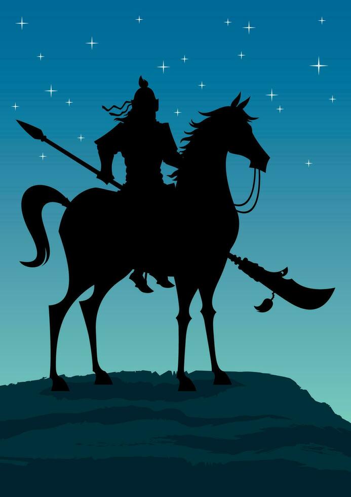 Chinese Warrior 3 vector