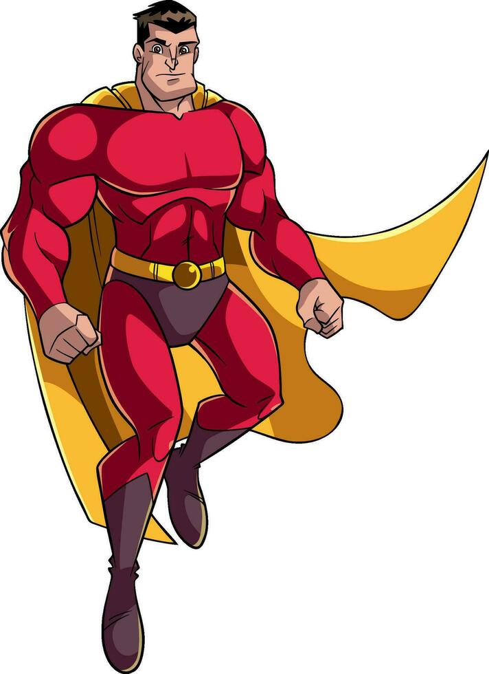 Superhero Flying Illustration vector