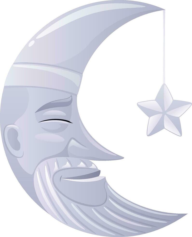 Moon on White vector