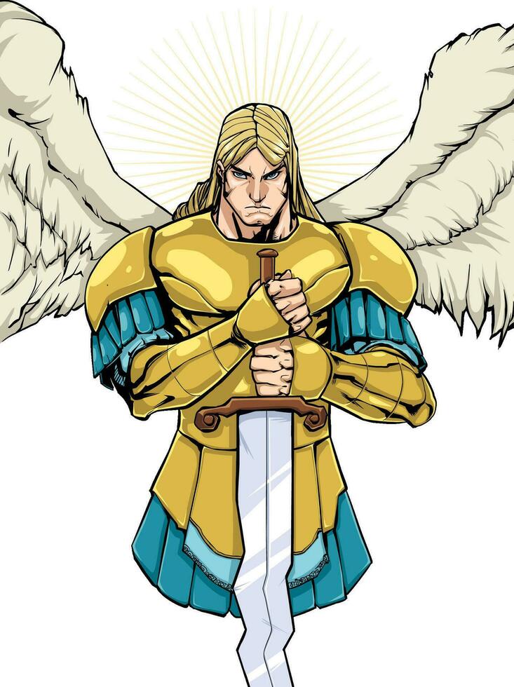 Archangel Michael Portrait vector