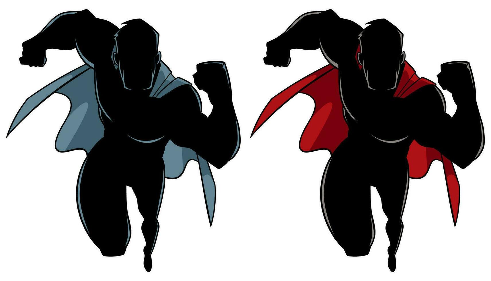 Superhero Running Silhouette vector