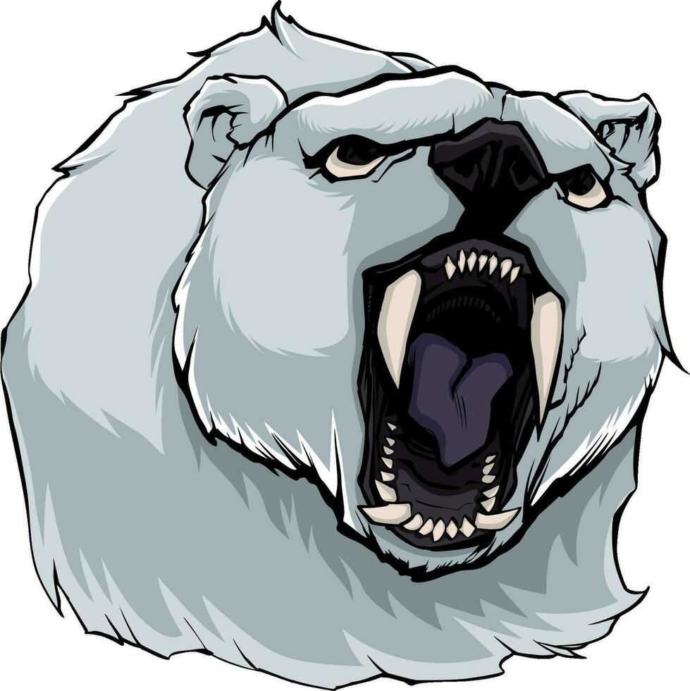 Polar Bear Angry vector