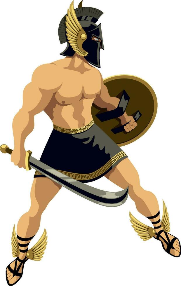 Perseus on White vector