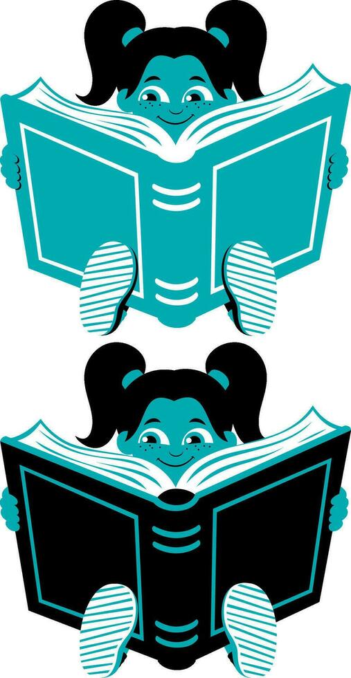 Reading Girl 2 vector