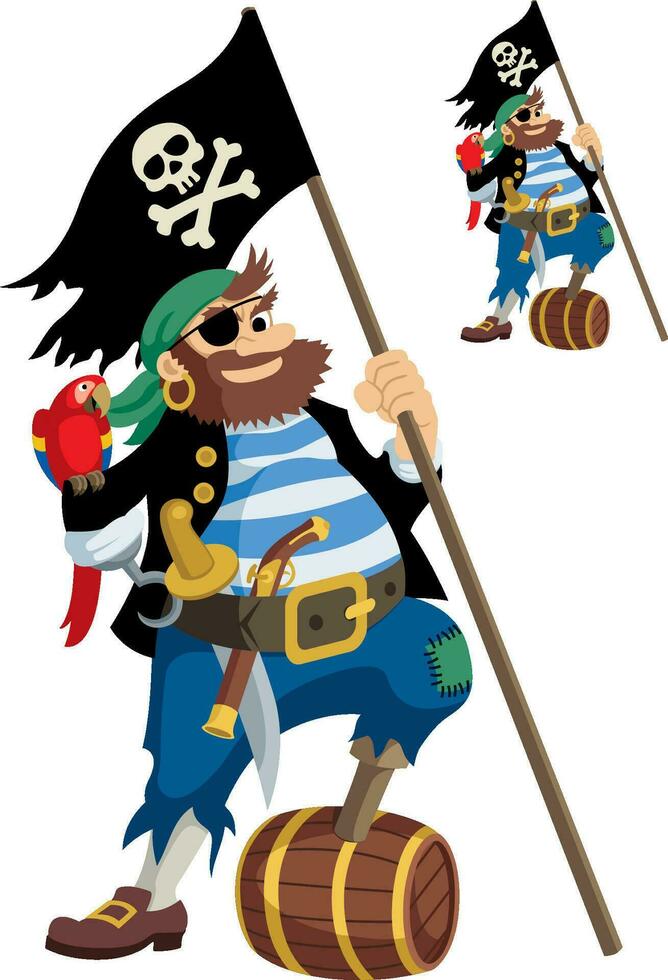 Pirate on White vector
