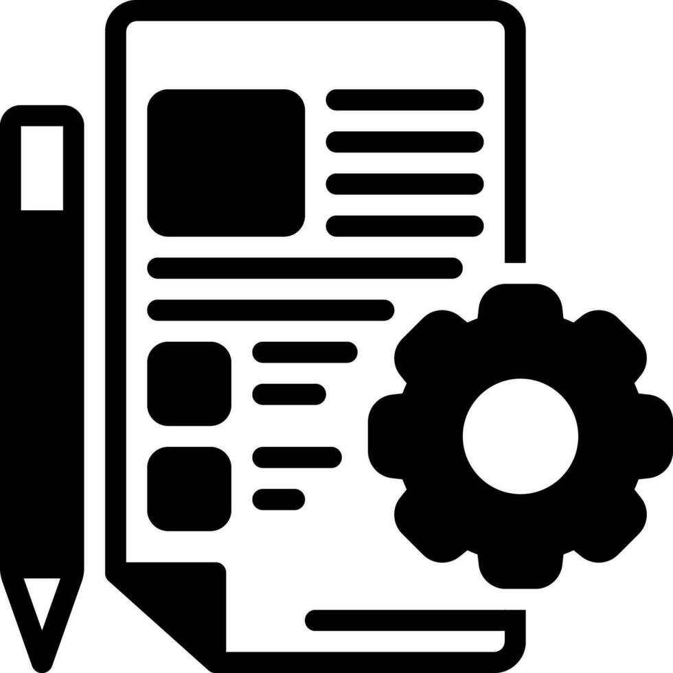 solid icon for specifications vector