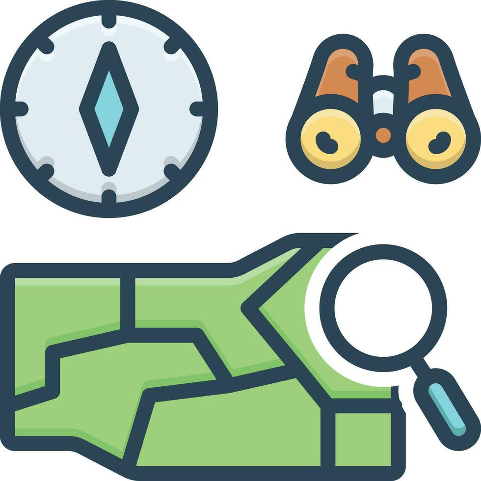 Color icon for discover vector