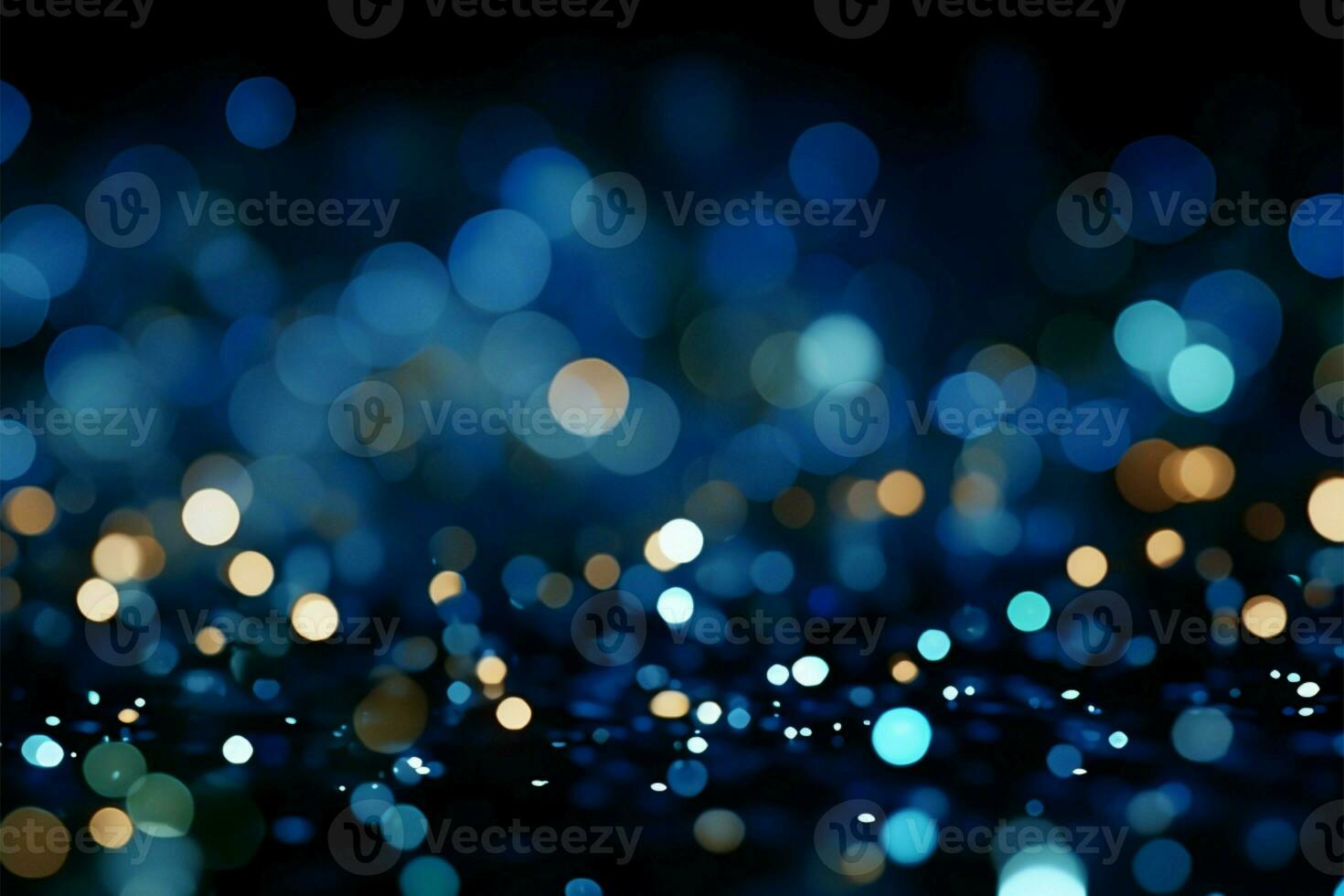 AI generated Abstract lights dance Blue bokeh creates a mesmerizing visual spectacle photo