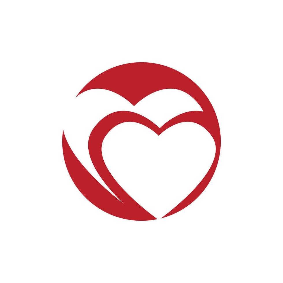 Love heart vector icon and symbol template illustration